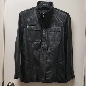 Danier Genuine Leather Women Jacket Black Size XL WORN TWICE ONLY